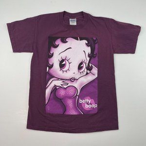 Vintage Betty Boop T-Shirt Purple 1997 Double Sided Medium